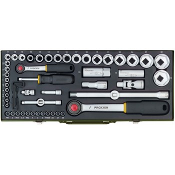 Профессиональный набор инструмента на 1/2“ и 1/4“, 55шт. PROXXON