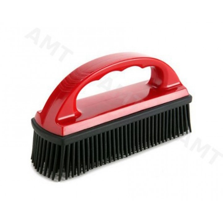 Щетка с резиновой щетиной для чистки от шерсти животных 